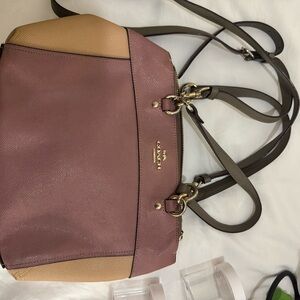 Coach Mauve and Beige Crossbody Bag